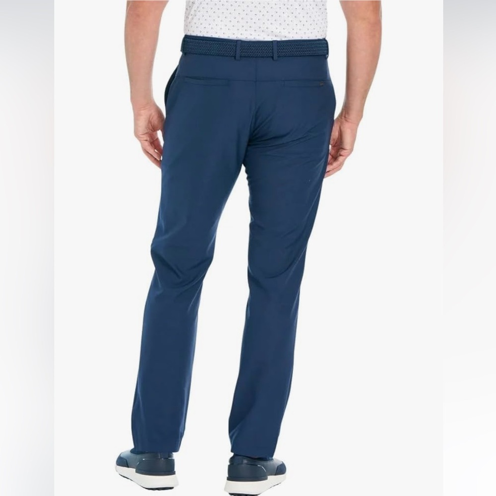 NWT Greg Norman Microfiber Yarn Stretch Fabric Midweight Chino Pant Blue - Picture 3 of 11